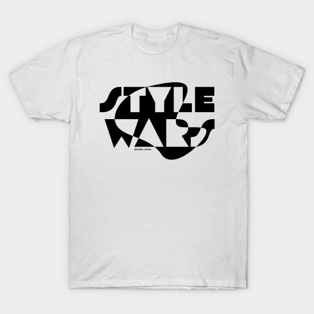 Studio Ochee Style Wars Black on white T-Shirt by Jay_Kreative